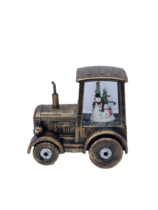 Golden Christmas Tractor Toy for Kids