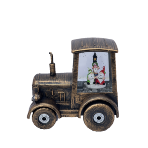 Golden Christmas Tractor Decoration