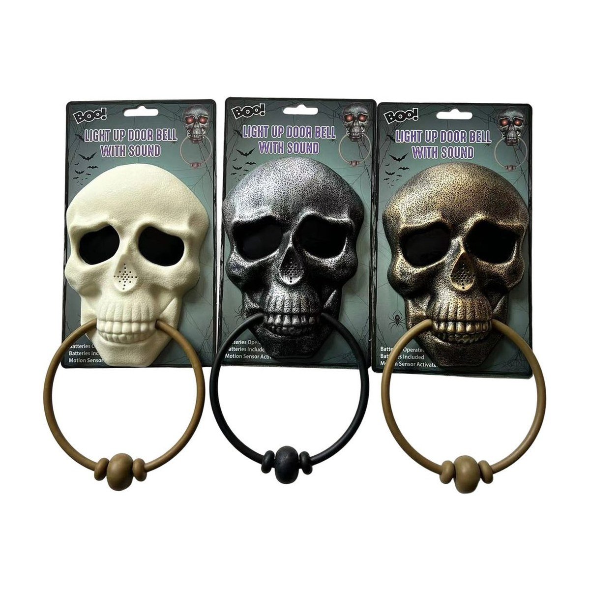 BOO! Skull Light-Up Doorbell (Halloween Trio Set)