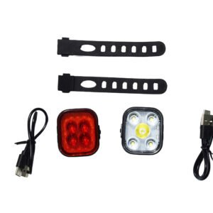 Dual USB Bike Light Set (Red+White Combo)​
