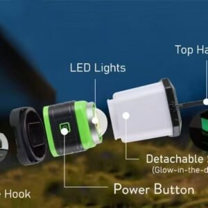Lichamp Battery Powered Multi-Function Emergency Lantern (Detachable Glow-in-the-dark Version)