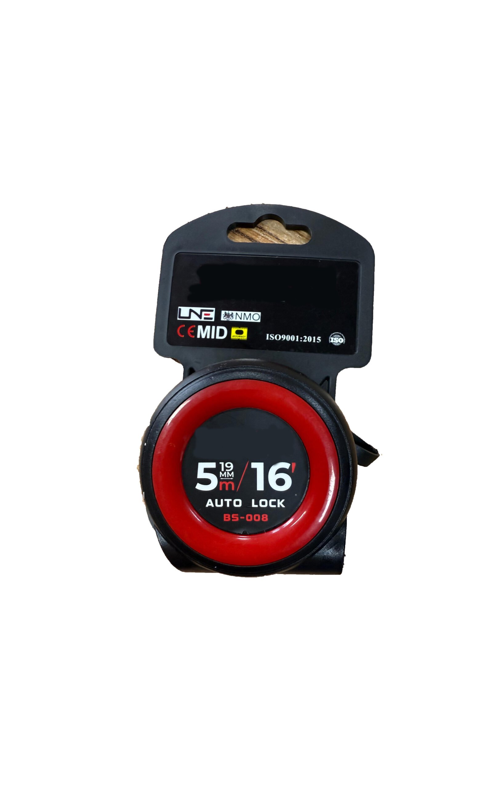 BS-008 5m Auto-Lock Steel Tape Measure (Red & Black Professional Edition)