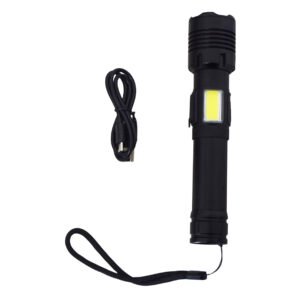 DSC_0713 Rechargeable Tactical LED Flashlight with COB Side Light