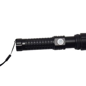USB Rechargeable Zoomable LED Flashlight with Lanyard