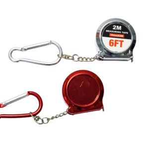 2M (6FT) Mini Keychain Measuring Tape with Carabiner (2-Pack)